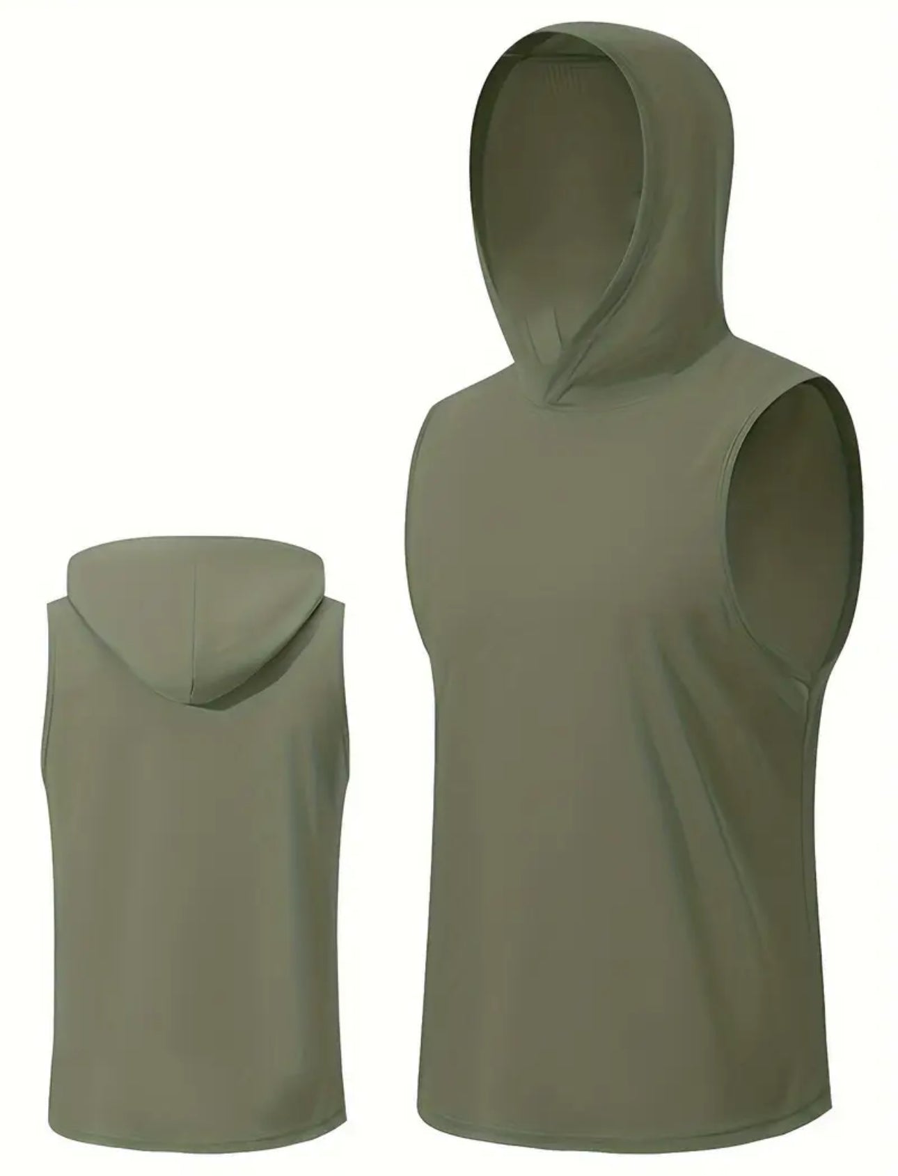 Débardeur Sport à Capuche Kaki